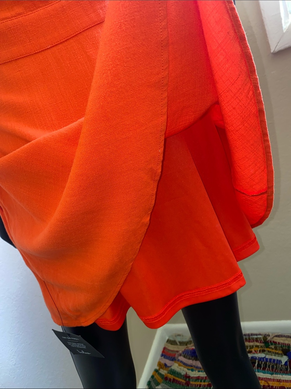 Lulu's Bright Orange Button-Front Mini Dress NWTs - Picture 11 of 15